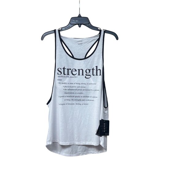 Energie Active Juniors' "Strength" Layered-Look Tank Top. Off White, M - Picture 9 of 11